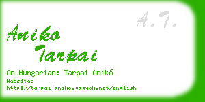 aniko tarpai business card